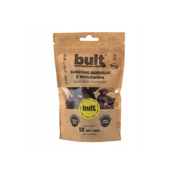 Bult Serdelki wołowe 12 szt naturalna przekąska wołowina dla psa treserki