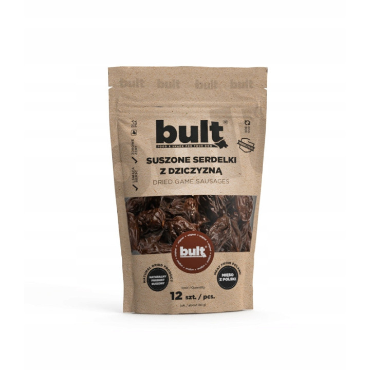 BULT Eko Serdelki Z Dziczyzną przysmak dla psa treserki mięsne