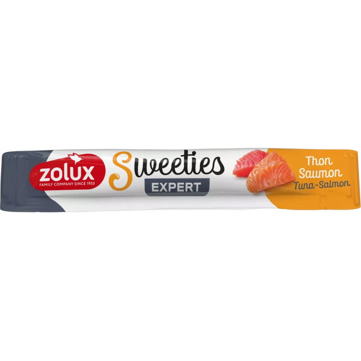 ZOLUX Sweeties kremowy przysmak DLA KOTA z tuńczykiem i łososiem 14g