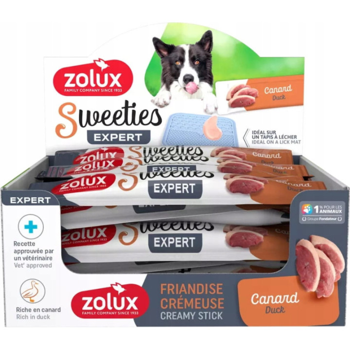 ZOLUX Przysmak kremowy DLA PSA SWEETIES z kaczką 14 g 10 szt