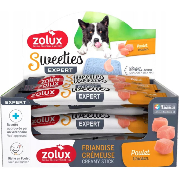 ZOLUX Przysmak kremowy DLA PSA SWEETIES z kurczakiem 14 g 10 szt