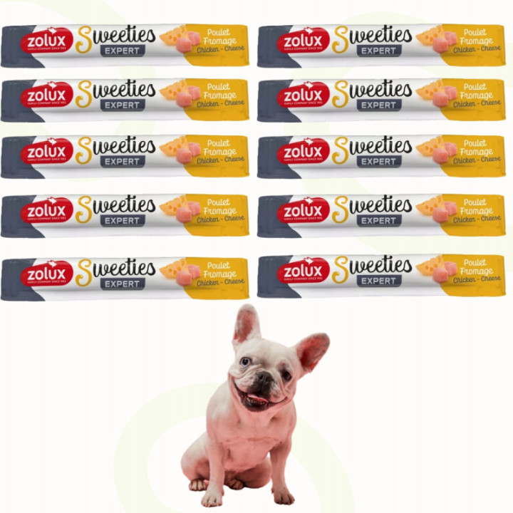 ZOLUX Przysmak kremowy DLA PSA SWEETIES z kurczakiem i serem 14 g 10 szt