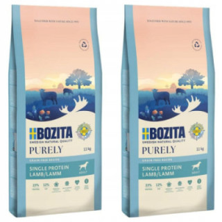 Bozita Purely Lamb 11kg Single Protein Bezzbożowa karma dla psa ZESTAW x2