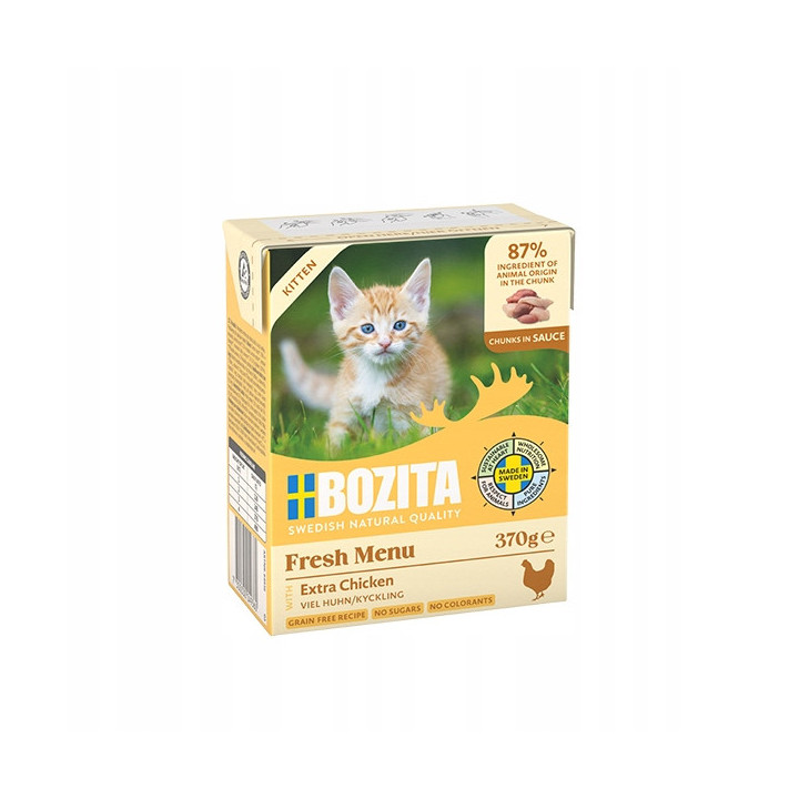 Bozita mokra karma dla kociąt i kotek KITTEN kurczak w sosie 370 g natural