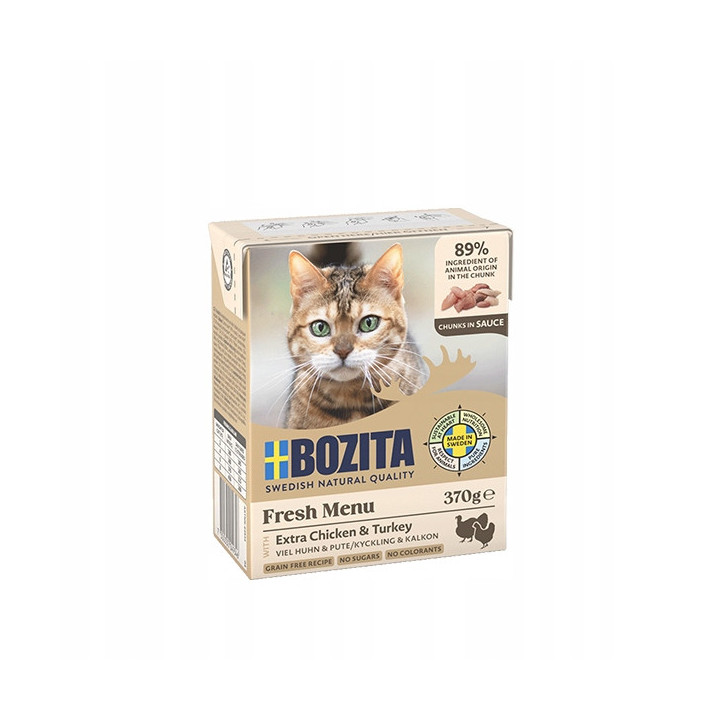 Bozita mokra karma dla kota kurczak indyk w sosie 370 g naturalny skład