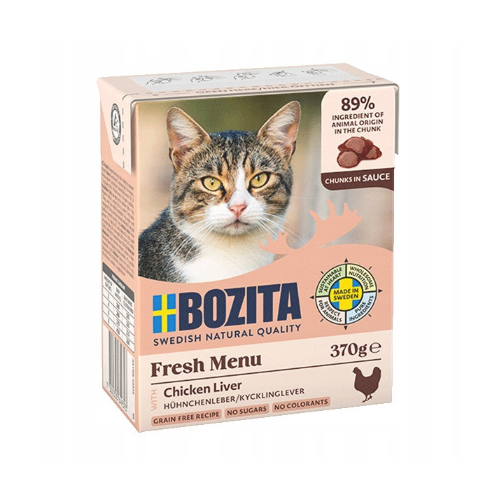 Bozita mokra karma dla kota wątróbka z kurczaka w sosie 370 g naturalna