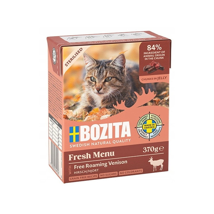 Bozita Karma dla kota po kastracji, sterylizacji DZICZYZNA W GALARETCE 370g