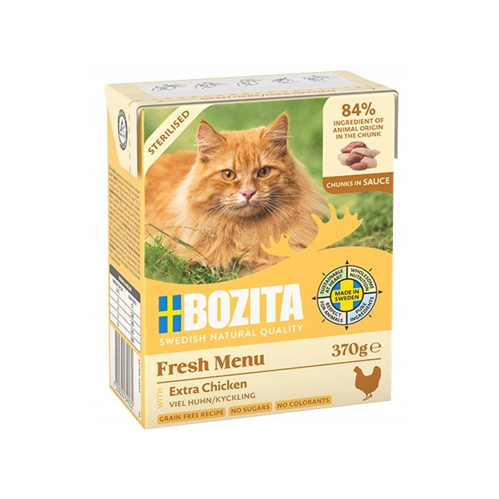 Bozita Karma dla kota po kastracji, sterylizacji EXTRA KURCZAK W SOSIE 370g