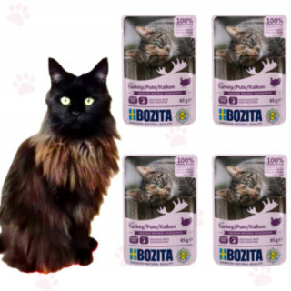 Karma Bozita Kot Saszetka Indyk w sosie 85g naturalna karma 4 szt.