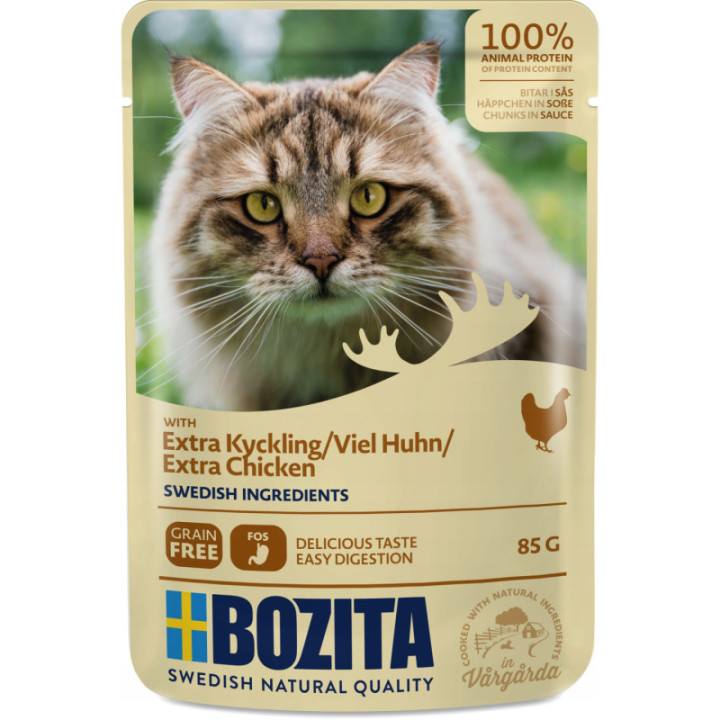 Bozita Cat mokra karma dla kota Kurczak w sosie saszetka 85g 4 szt