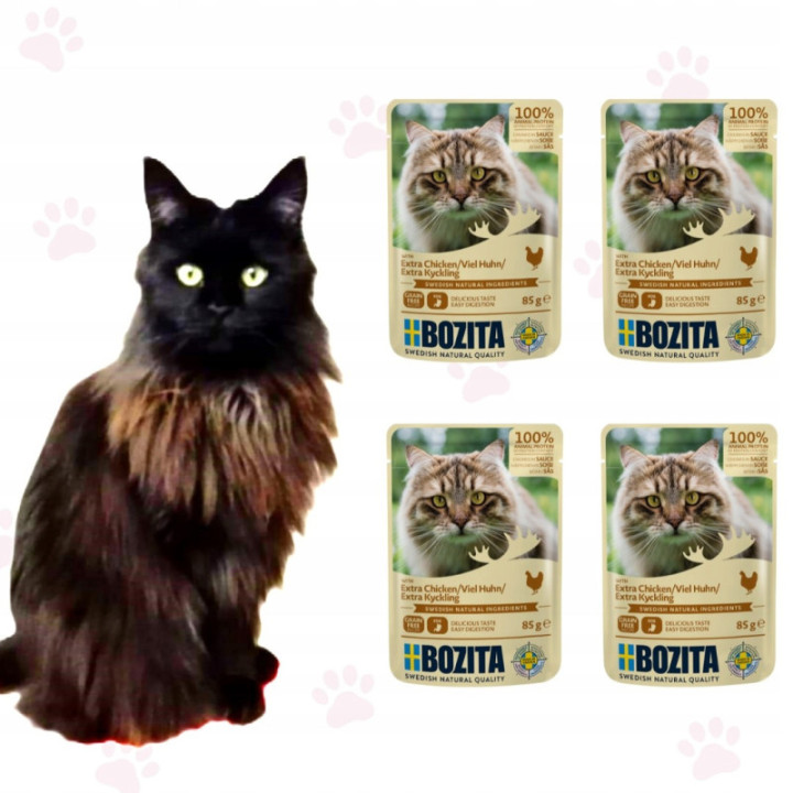 Bozita Cat mokra karma dla kota Kurczak w sosie saszetka 85g 4 szt