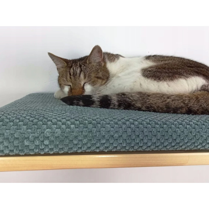 Półka ścienna dla kota wisząca PŁASKA 60 cm SH-F-60 nowoczesna