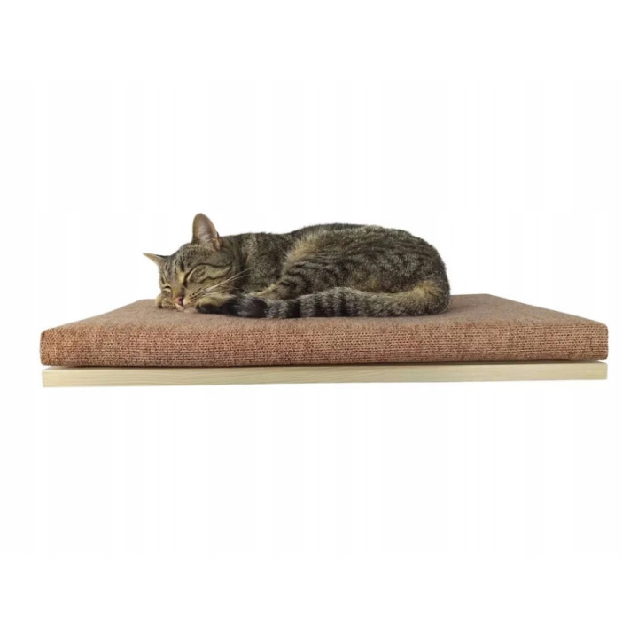 Półka ścienna dla kota wisząca PŁASKA 60 cm SH-F-60 nowoczesna