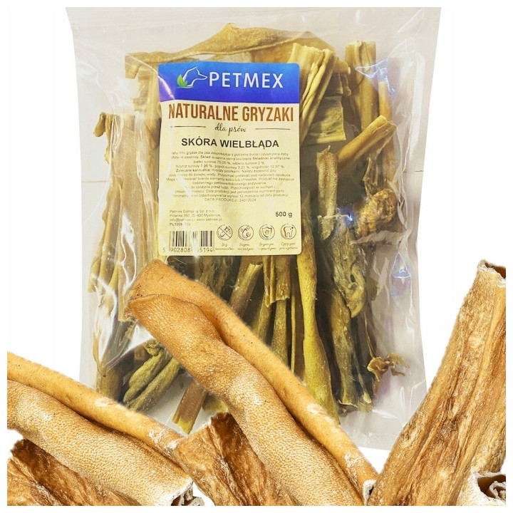 Petmex Skóra Wielbłąda 500g – naturalny gryzak dla psa