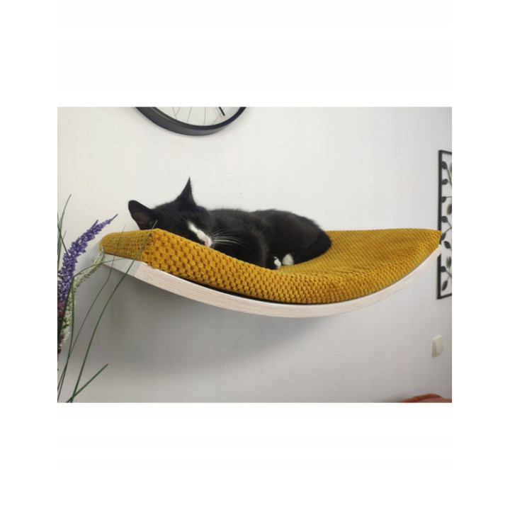 Półka ścienna dla kota wisząca ŁUK 60 cm SH-W-A60 nowoczesny wygląd