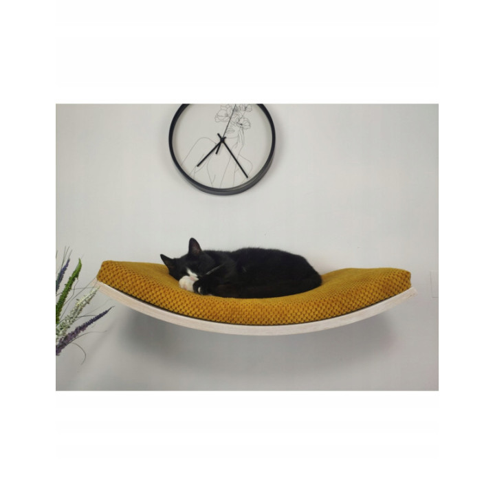 Półka ścienna dla kota wisząca ŁUK 60 cm SH-W-A60 nowoczesny wygląd