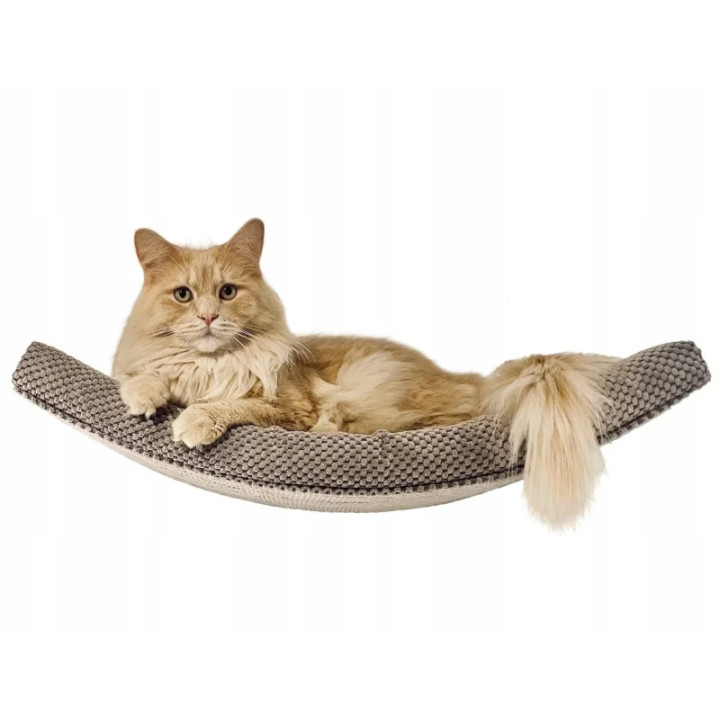 Półka ścienna dla kota wisząca ŁUK 60 cm x 32 cm Nowoczesne Legowisko