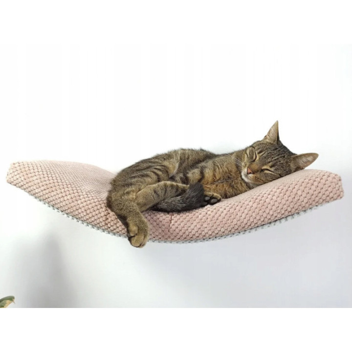 Półka ścienna dla kota wisząca ŁUK 60 cm x 32 cm Nowoczesne Legowisko