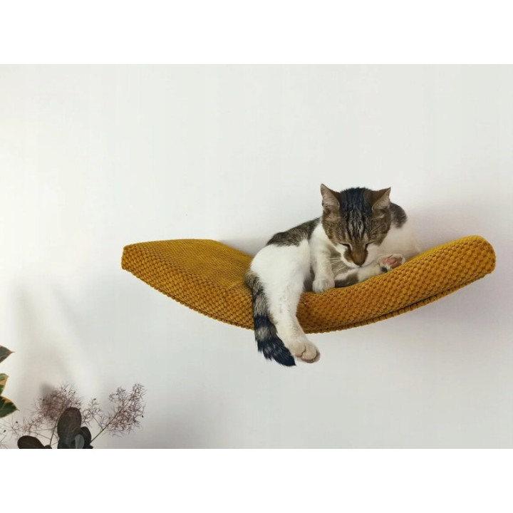 Półka ścienna dla kota wisząca ŁUK 95 cm x 32 cm Nowoczesne Legowisko