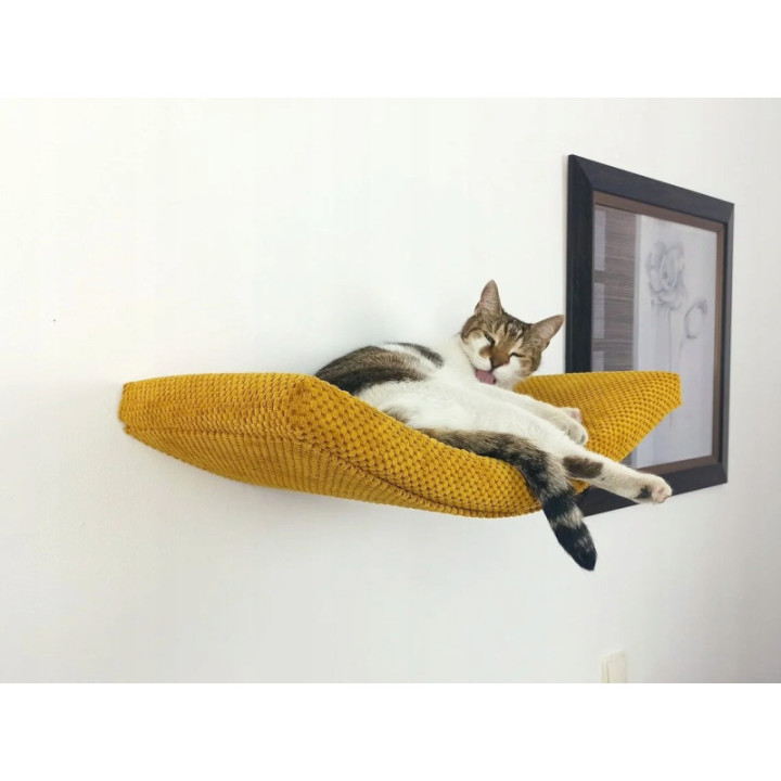 Półka ścienna dla kota wisząca ŁUK 95 cm x 32 cm Nowoczesne Legowisko