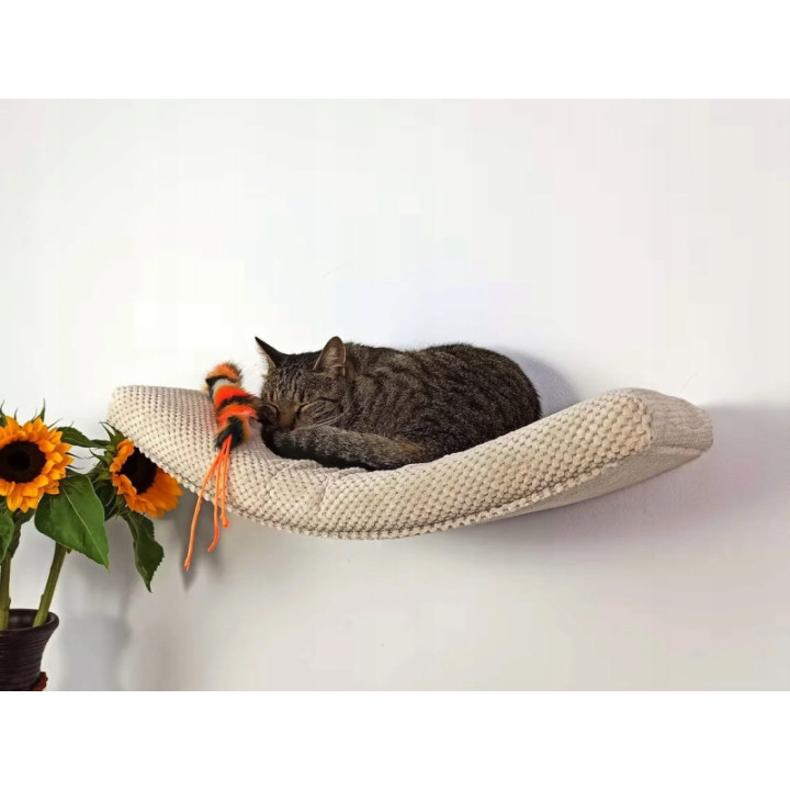 Półka ścienna dla kota wisząca ŁUK 95 cm x 32 cm Nowoczesne Legowisko