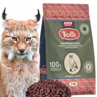 Sucha karma dla kota Folk kaczka z dodatkiem jabłek 7kg