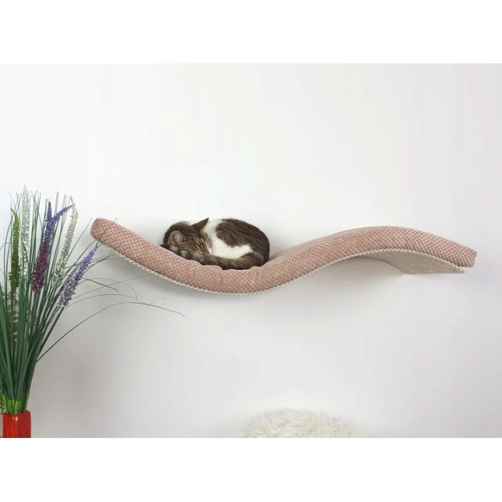 Półka ścienna dla kota wisząca FALA 75 cm SH-M-W75SL nowoczesny wygląd