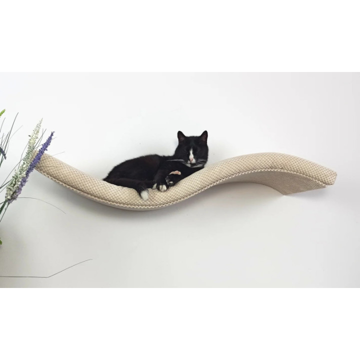 Półka ścienna dla kota wisząca FALA 75 cm SH-M-W75SL nowoczesny wygląd