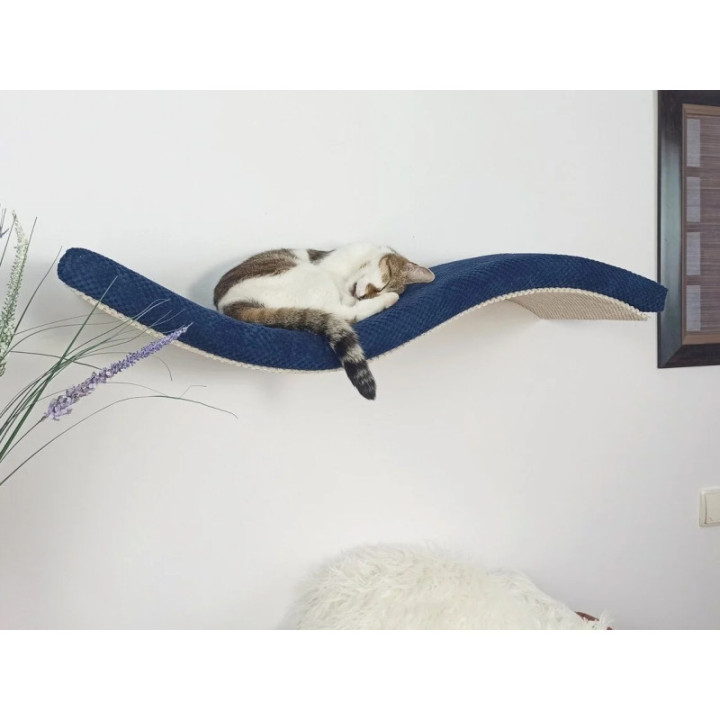 Półka ścienna dla kota wisząca FALA 75 cm SH-M-W75SL nowoczesny wygląd
