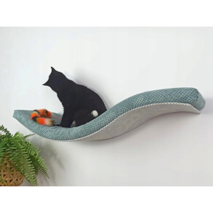 Półka ścienna dla kota wisząca FALA 75 cm SH-M-W75UL nowoczesny wygląd