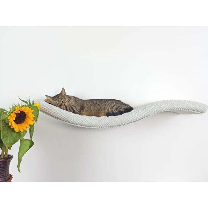 Półka ścienna dla kota wisząca FALA 75 cm SH-M-W75UL nowoczesny wygląd