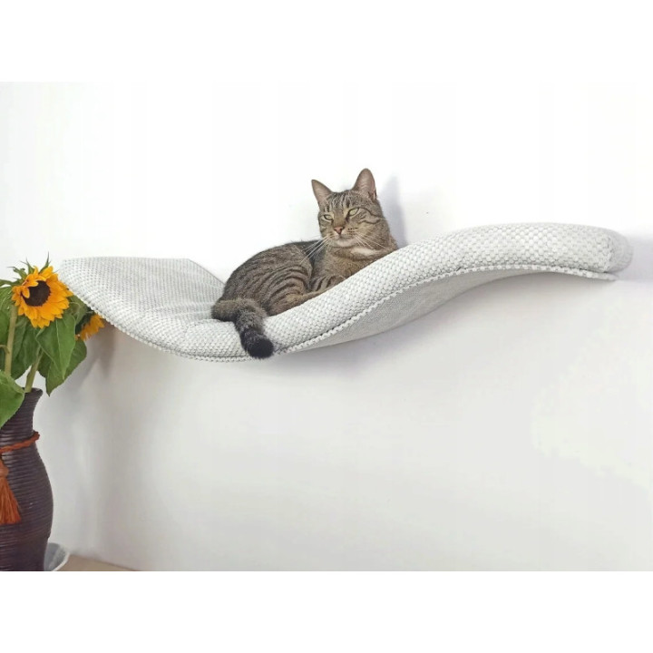 Półka ścienna dla kota wisząca FALA 75 cm SH-M-W75UL nowoczesny wygląd