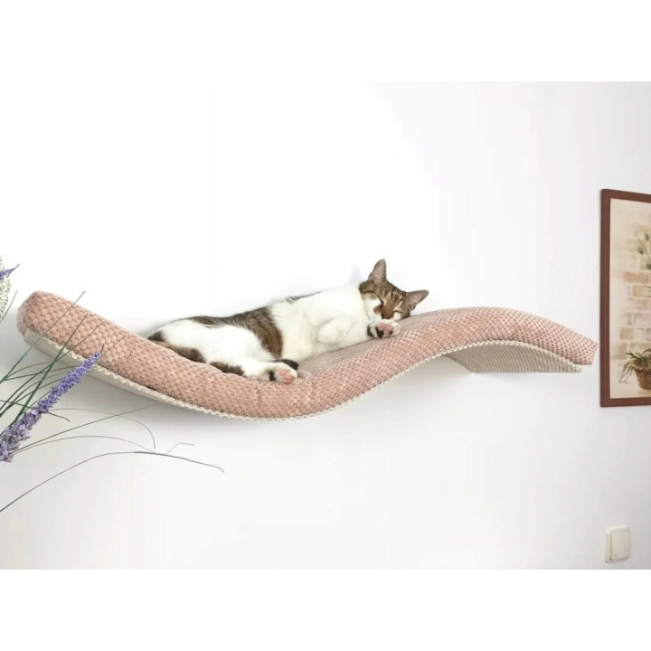 Półka ścienna dla kota wisząca FALA 75 cm SH-M-W75UL nowoczesny wygląd