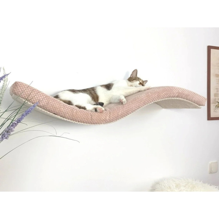 Półka ścienna dla kota wisząca FALA 75 cm SH-M-W75UL nowoczesny wygląd
