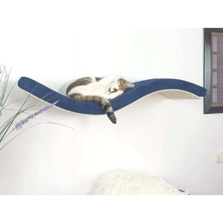 Półka ścienna dla kota wisząca FALA 75 cm SH-M-W75UL nowoczesny wygląd