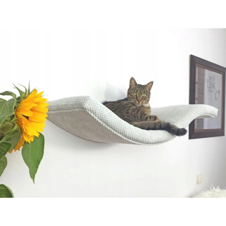 Półka ścienna dla kota wisząca FALA 75 cm SH-M-W75UL nowoczesny wygląd