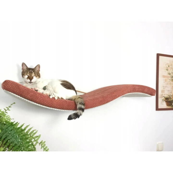 Półka ścienna dla kota wisząca FALA 75 cm SH-M-W75UL nowoczesny wygląd