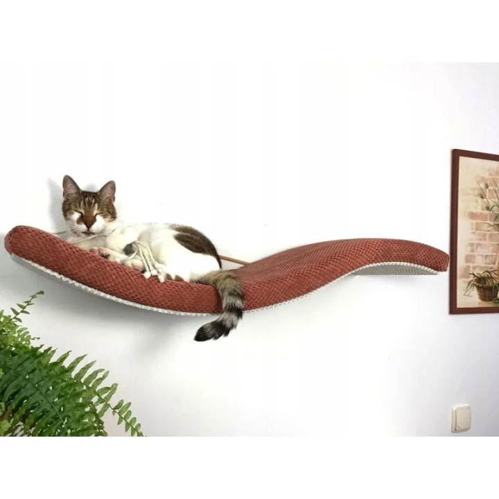Półka ścienna dla kota wisząca FALA 75 cm SH-M-W75UL nowoczesny wygląd