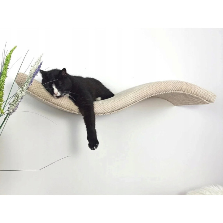 Półka ścienna dla kota wisząca FALA 75 cm SH-M-W75UL nowoczesny wygląd