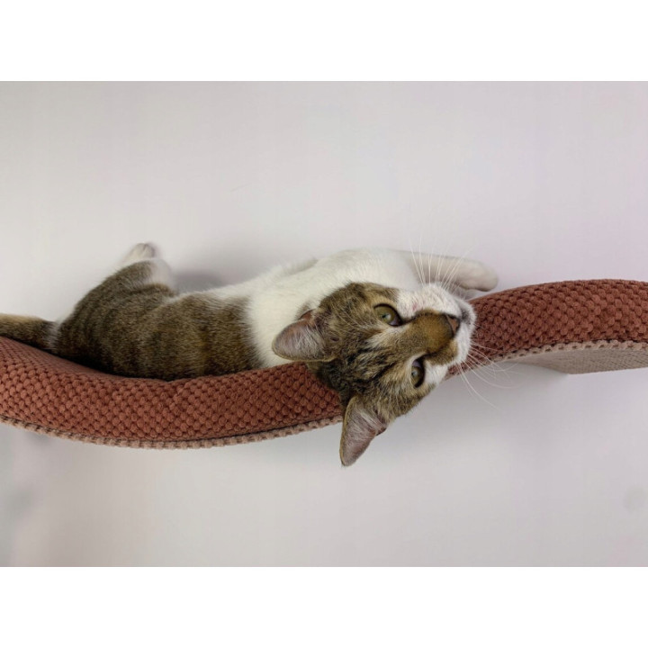 Półka ścienna dla kota wisząca FALA 75 cm SH-M-W75UL nowoczesny wygląd