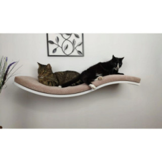 Półka ścienna dla kota wisząca FALA 95 cm NL SH-W-W95L nowoczesny wygląd