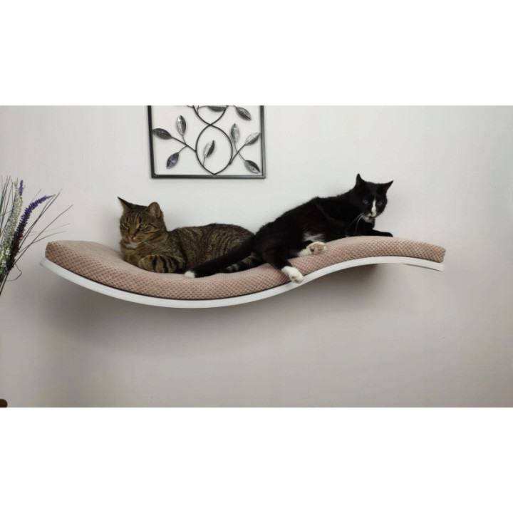 Półka ścienna dla kota wisząca FALA 95 cm NL SH-W-W95L nowoczesny wygląd