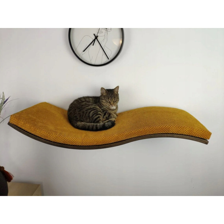 Półka ścienna dla kota wisząca FALA 95 cm NL SH-W-W95L nowoczesny wygląd