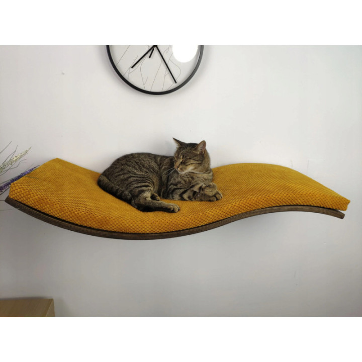 Półka ścienna dla kota wisząca FALA 95 cm NL SH-W-W95L nowoczesny wygląd