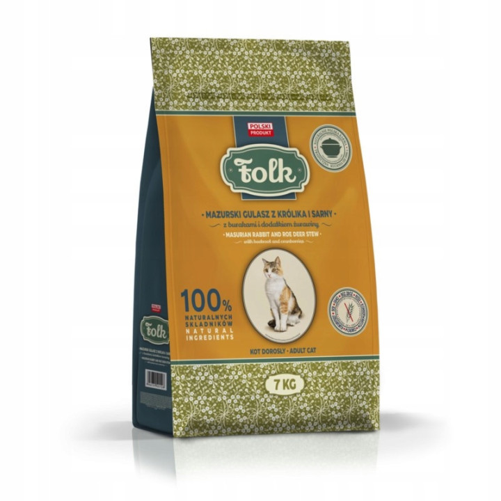Sucha karma dla kota Folk królik i sarna 7kg