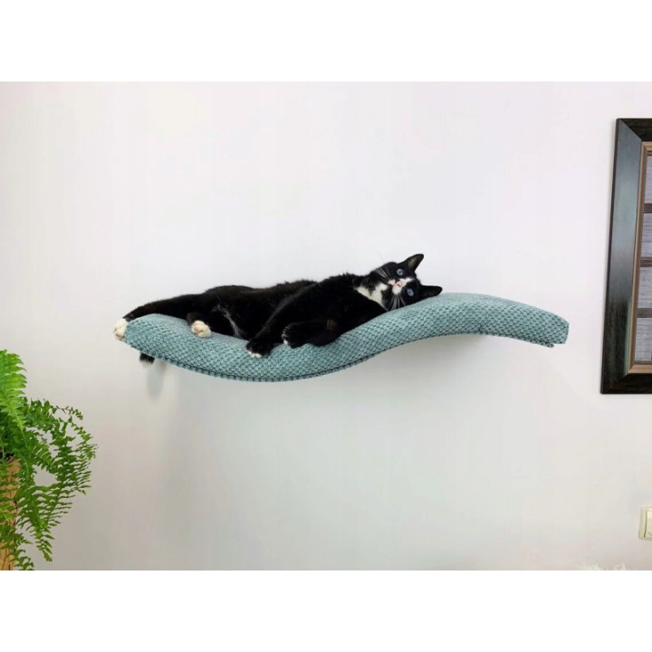 Półka ścienna dla kota wisząca FALA 95 cm SH-M-W95SL nowoczesny wygląd