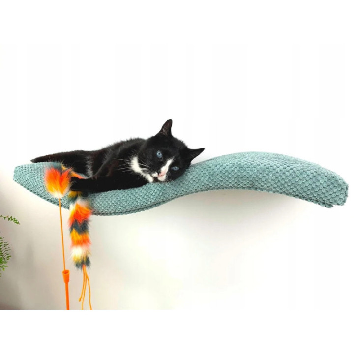 Półka ścienna dla kota wisząca FALA 95 cm SH-M-W95SL nowoczesny wygląd