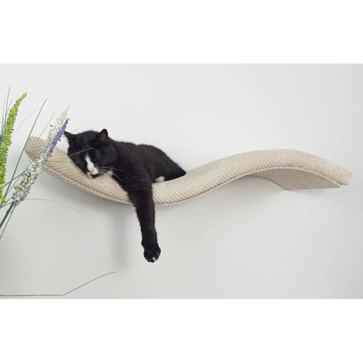 Półka ścienna dla kota wisząca FALA 95 cm SH-M-W95SL nowoczesny wygląd