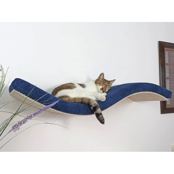 Półka ścienna dla kota wisząca FALA 95 cm SH-M-W95SL nowoczesny wygląd