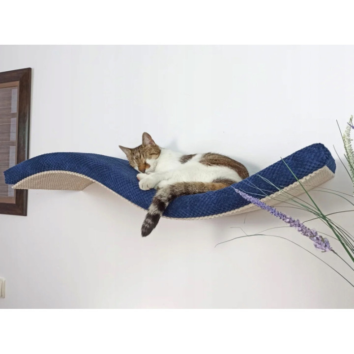 Półka ścienna dla kota wisząca FALA 75 cm SH-M-W75SR nowoczesny wygląd